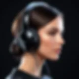 Sophisticated design headset in elegant black