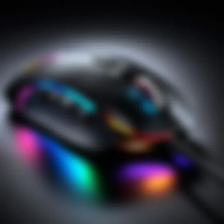 Gaming mouse with customizable RGB lighting effects