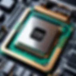 Close-up of a high-performance CPU