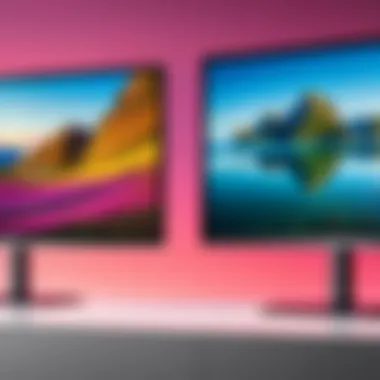 Visual Comparison of LG Monitor Sizes Different LG monitor sizes displayed side by side