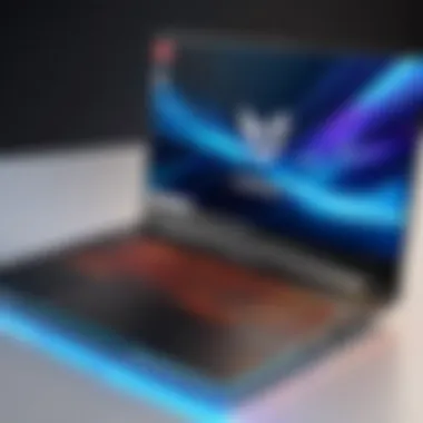 High-Performance Gaming Laptop High-performance gaming laptop showcasing advanced cooling system.