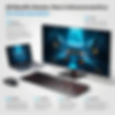 Infographic illustrating the key benefits of renting remote gaming PCs