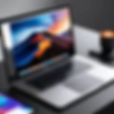 MacBook Pro showcasing graphic design software