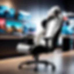 A variety of gaming chairs displayed in a retail store
