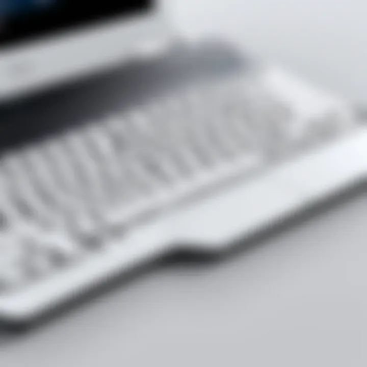 Close-up of the keyboard and trackpad emphasizing user experience