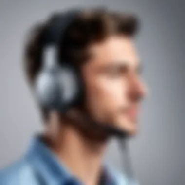 Comfort-focused wireless headset worn on a user