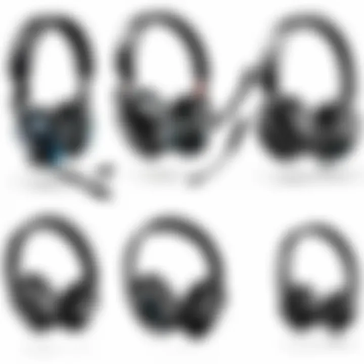 Comparison graphic of various wireless headset models